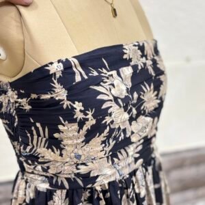 Midnight Bloom Strapless Dress