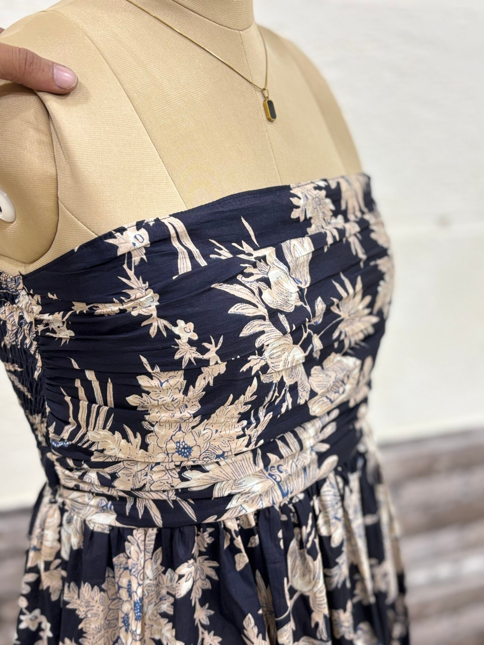 Midnight Bloom Strapless Dress - Image 4