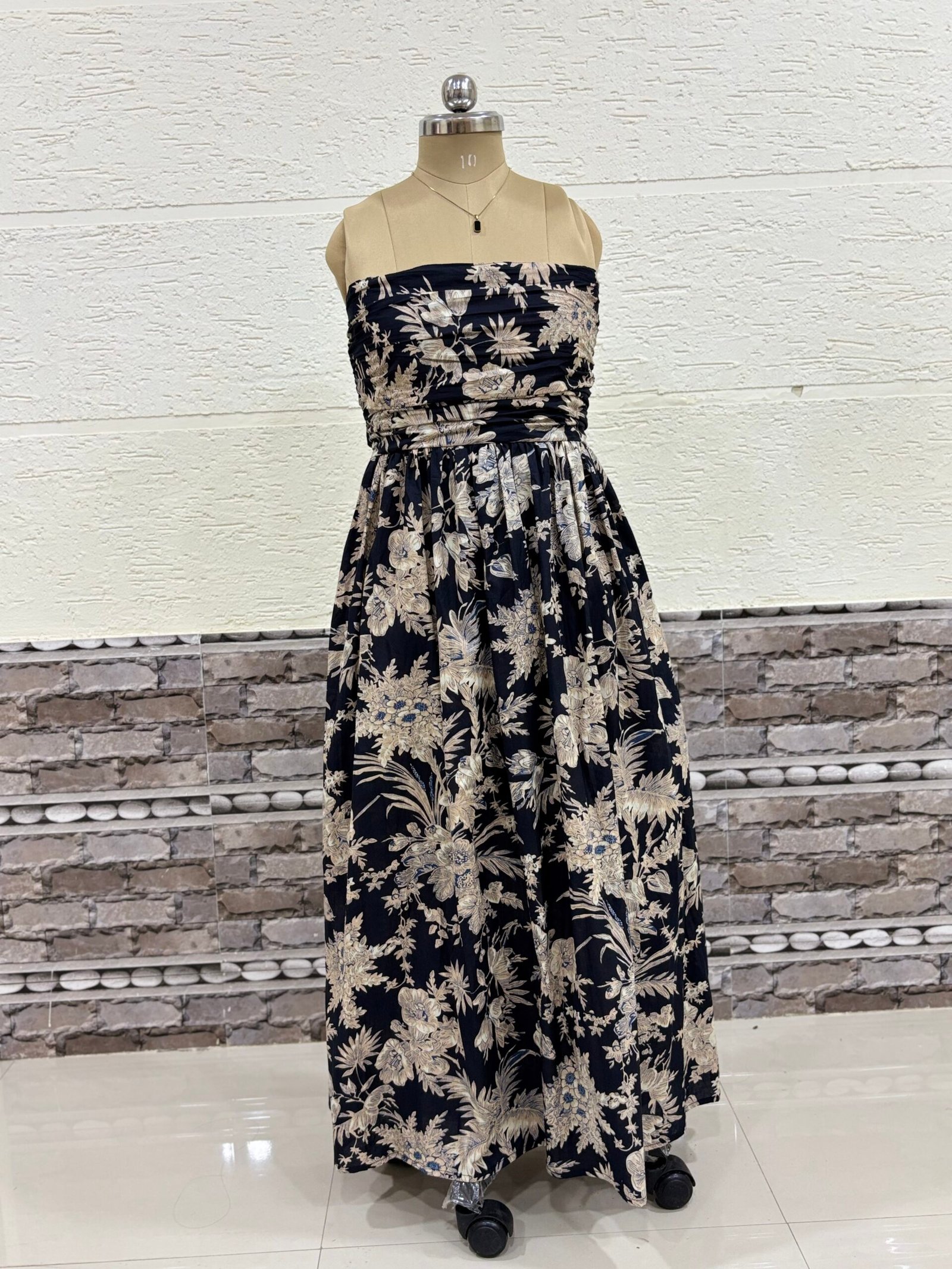 Midnight Bloom Strapless Dress - Image 6